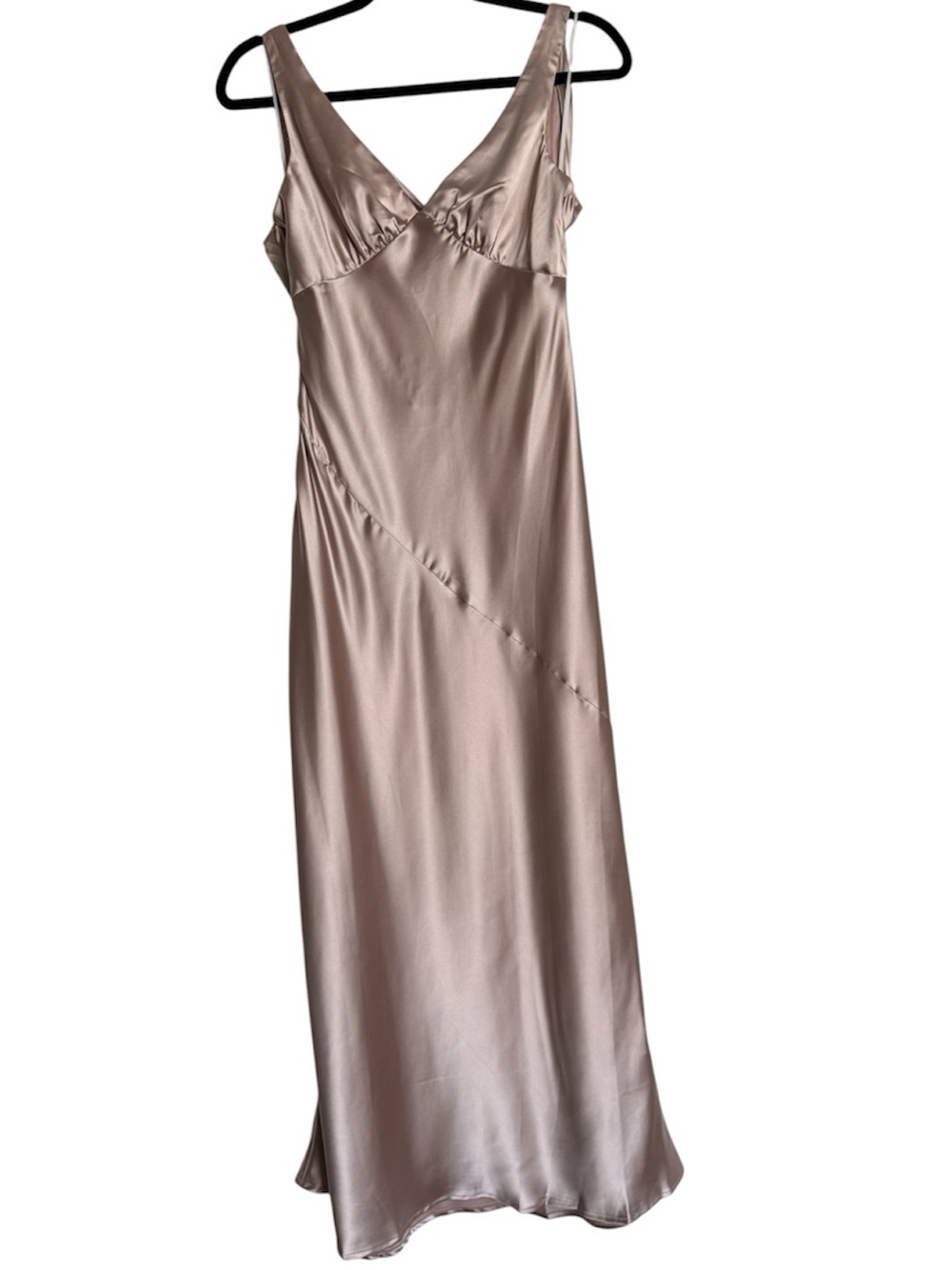 PRINCESS POLLY Northern Star Open Back Satin Maxi Gown - Champagne Size 6 - Picture 5 of 12